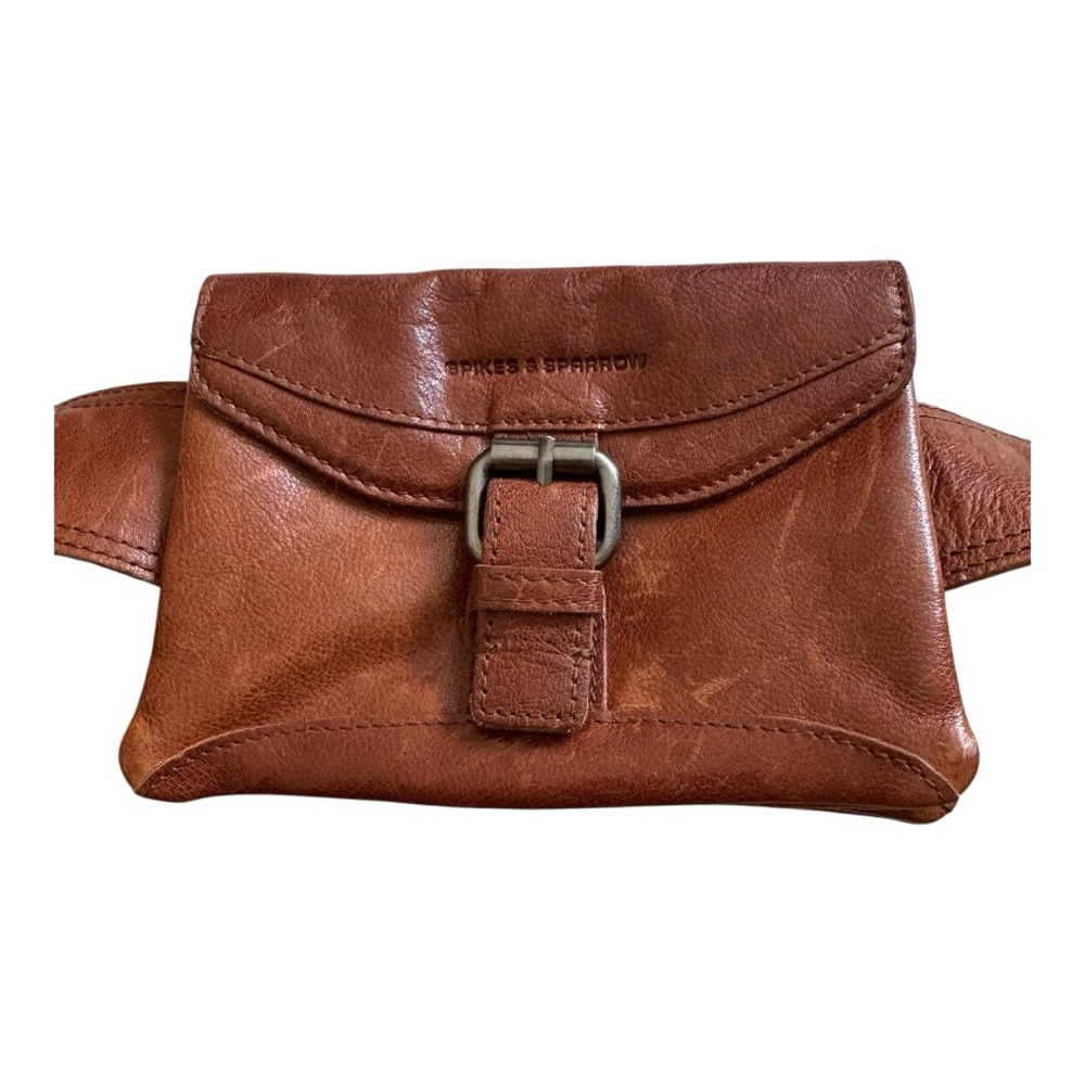 Chestnut Leather Crossbody Belt Bag